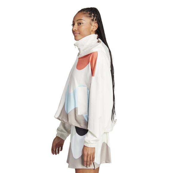 Adidas Marimekko Tennis Premium Jacket Women's Top Sports Crop Oversized XS - Picture 4 of 16